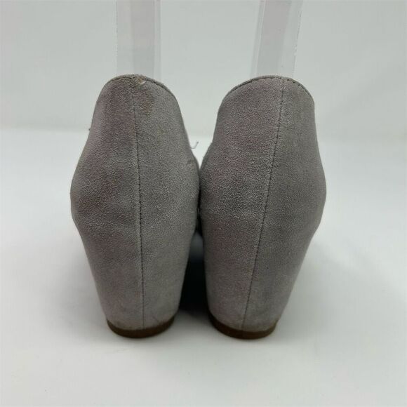 Jeffrey Campbell Women's Light Gray Peep Toe Wedge Heels Size 6 Classic Summer - Picture 7 of 15